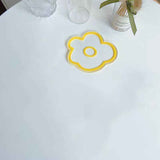 Acrylic Flower Coaster Heat Insulation Cute Flower Transparent Stable NonslipAcrylic Coasters Yellow In Australia - Darrahopens