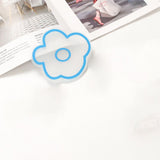 Acrylic Flower Coaster Heat Insulation Cute Flower Transparent Stable NonslipAcrylic Coasters Blue In Australia - Darrahopens
