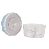 Garlic Chopper Manual Mini Safe Multipurpose Transparent Garlic Mincer with Drawstring for Kitchen Blue