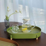Tea Tray Simple Double Layer Pure Color Uniform Draining Holes Detachable Design Plastic Tea Tray Serving Green In Australia - Darrahopens