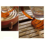 Tea Tray Simple Double Layer Pure Color Uniform Draining Holes Detachable Design Plastic Tea Tray Serving Brown In Australia - Darrahopens