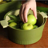 Drain Colander Double Layer Detachable Increased Deepened Capacity Plastic Colander Strainer Set for Kitchen Green Small In Australia - Darrahopens