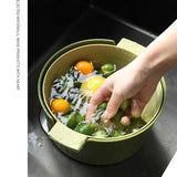 Drain Colander Double Layer Detachable Increased Deepened Capacity Plastic Colander Strainer Set for Kitchen Green Small In Australia - Darrahopens