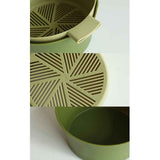 Drain Colander Double Layer Detachable Increased Deepened Capacity Plastic Colander Strainer Set for Kitchen Green Small In Australia - Darrahopens