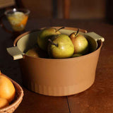 Drain Colander Double Layer Detachable Increased Deepened Capacity Plastic Colander Strainer Set for Kitchen Brown Small In Australia - Darrahopens