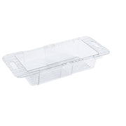 Over The Sink Strainer Retractable Design Transparent Fast Draining Durable PET Sink Colander Transparent Strainer with Retractable Design