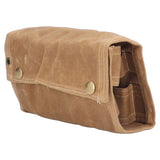Spice Bottle Bag Foldable Portable Canvas Outdoor Seasoning Jar Holder for Camping Barbecue Picnic Khaki