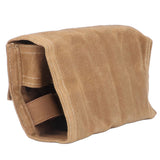 Spice Bottle Bag Foldable Portable Canvas Outdoor Seasoning Jar Holder for Camping Barbecue Picnic Khaki