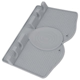 Silicone Utensil Rest Heat Resistant Non Slip Silicone Utensil Holder with Drip Pad for Kitchen Utensil Spoons Tongs Light Gray