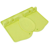 Silicone Utensil Rest Heat Resistant Non Slip Silicone Utensil Holder with Drip Pad for Kitchen Utensil Spoons Tongs Light Green In Australia - Darrahopens
