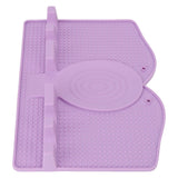Silicone Utensil Rest Heat Resistant Non Slip Silicone Utensil Holder with Drip Pad for Kitchen Utensil Spoons Tongs Light Purple In Australia - Darrahopens