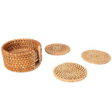6 PCS Rattan Coasters Hand Made Teacup Coasters Set Insulated Rattan Cup Placemat Teacup Accessories 13cm / 5.1in In Australia - Darrahopens