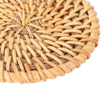 6 PCS Rattan Coasters Hand Made Teacup Coasters Set Insulated Rattan Cup Placemat Teacup Accessories 13cm / 5.1in