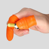 Silicone Thumb Knife Stainless Steel Thumb Knife Picker for Peel Pick Vegetables Pepper Beans Flat Knife