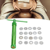 Sugar Paste Extruder Stainless Steel Pottery Clay Extruders Rotating Cake Fondant Decorating Tool Set