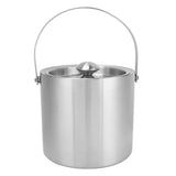 Ice Bucket Stainless Steel 3L Double Wall Insulated Ice Bucket with Lid for Beer Champagne
