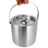 Ice Bucket Stainless Steel 3L Double Wall Insulated Ice Bucket with Lid for Beer Champagne In Australia - Darrahopens