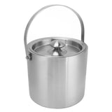 Ice Bucket Stainless Steel 3L Double Wall Insulated Ice Bucket with Lid for Beer Champagne