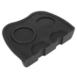 Tampering Corner Mat Silicone Tamping Pad Coffee Tamper Mat Double Heads for Kitchen Pub Coffee Accessories Black