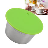 Refillable Coffee Capsule Stainless Steel High Temperature Resistant Reusable Coffe Pod for Home Green