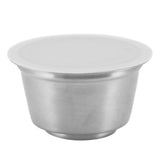 Refillable Coffee Capsule Stainless Steel High Temperature Resistant Reusable Coffe Pod for Home White In Australia - Darrahopens