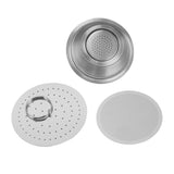 Stainless Steel Refill Coffee Capsules Reusable Coffee Filter Cup Set with Powder Cover for Dolce Gusto Purple