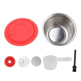 Stainless Steel Refill Coffee Capsules Reusable Coffee Filter Cup Set with Powder Cover for Dolce Gusto Red In Australia - Darrahopens