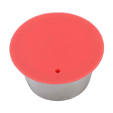 Stainless Steel Refill Coffee Capsules Reusable Coffee Filter Cup Set with Powder Cover for Dolce Gusto Red In Australia - Darrahopens