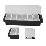 Condiment Caddy Durable Plastic Transparent Lid Detachable Design Multifunction Bar Fruit Caddy for Vege Fruit Seasoning 6 Compartments In Australia - Darrahopens