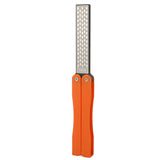 Double Sided Sharpener Portable Emery Fan Shaped Folded Pocket Sharpener for Outdoor Garden Orange In Australia - Darrahopens