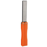 Double Sided Sharpener Portable Emery Fan Shaped Folded Pocket Sharpener for Outdoor Garden Orange In Australia - Darrahopens