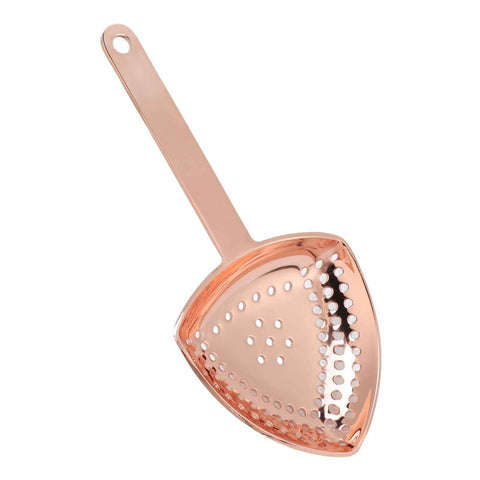 Triangular Cocktail Strainer No Breakage Anti Rust Fine Filtration Decorative Professional Ice Strainer for Bar Home Copper Plated In Australia - Darrahopens