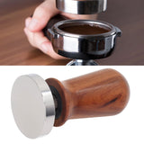 Coffee Tamper Separate Design Stainless Steel Ergonomic Wood Handle Portable Tamper Tool for Home Coffee Shop 58MM