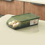 Egg Storage Box Plastic Automatic Rolling Transparent Thickened Grooved Egg Storage Container for Refrigerator Kitchen Green In Australia - Darrahopens