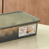 Egg Storage Box Plastic Automatic Rolling Transparent Thickened Grooved Egg Storage Container for Refrigerator Kitchen Black In Australia - Darrahopens