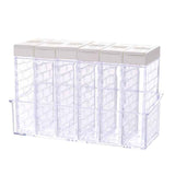 Condiment Storage Tank Transparent Two Way Opening Lid Spice Dispenser for Kitchen White In Australia - Darrahopens