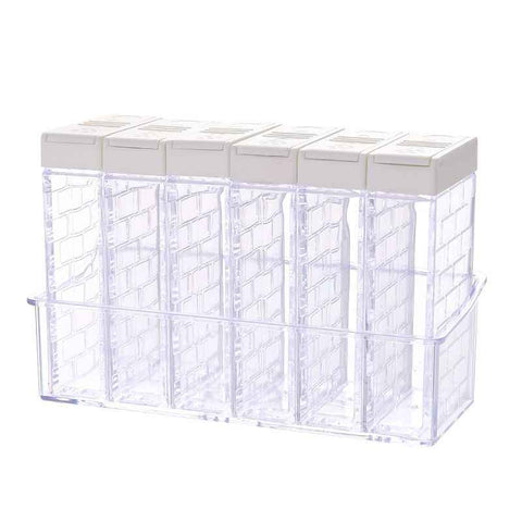 Condiment Storage Tank Transparent Two Way Opening Lid Spice Dispenser for Kitchen White In Australia - Darrahopens