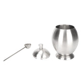 Egg Shaped Condiment Container Stainless Steel with Spoon Oval Condiment Jar For Spice Sugar Kitchen Resturant In Australia - Darrahopens