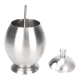 Egg Shaped Condiment Container Stainless Steel with Spoon Oval Condiment Jar For Spice Sugar Kitchen Resturant In Australia - Darrahopens