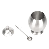Egg Shaped Condiment Container Stainless Steel with Spoon Oval Condiment Jar For Spice Sugar Kitchen Resturant In Australia - Darrahopens