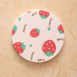 Diatomite Cup Pad 10x10cm Tea Cup Coasters Water Absorbent Pad Diatom Earth Mat for Dining Table Soap Strawberry In Australia - Darrahopens