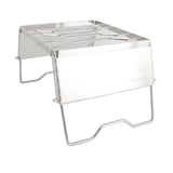 Stove Stand Rack Stainless Steel Silver Foldable Multifunctional Portable Picnic Pot Bracket for Camping Traveling