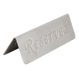 2Pcs Metal Stainless Steel Reserved Sign Double Sided Reserved Table Signs for Restaurants Bar Cafe Tea Room Hotel