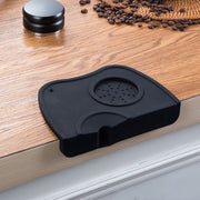 Coffee Press Pad Food Grade Silicone Odorless Double Groove Coffee Tamper Mat for Home Cafe Black M 17.5x12.5x0.6/6.9x4.9x0.24in In Australia - Darrahopens