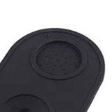 Coffee Press Pad Food Grade Silicone Odorless Double Groove Coffee Tamper Mat for Home Cafe Black S 14x12.5x0.6/5.5x4.9x0.24in In Australia - Darrahopens
