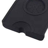 Coffee Press Pad Food Grade Silicone Odorless Double Groove Coffee Tamper Mat for Home Cafe Black S 14x12.5x0.6/5.5x4.9x0.24in In Australia - Darrahopens