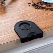 Coffee Press Pad Food Grade Silicone Odorless Double Groove Coffee Tamper Mat for Home Cafe Black S 14x12.5x0.6/5.5x4.9x0.24in In Australia - Darrahopens
