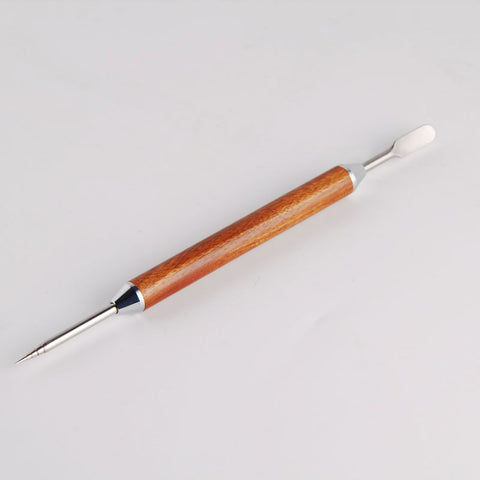 Coffee Art Needle Wood Handle Stainless Steel Latte Carving Pen DIY Coffee Art Tool Pear Wood Handle Coffee Art Needle