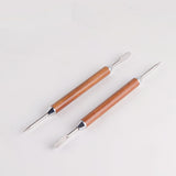 Coffee Art Needle Wood Handle Stainless Steel Latte Carving Pen DIY Coffee Art Tool Pear Wood Handle Coffee Art Needle In Australia - Darrahopens