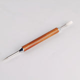 Coffee Art Needle Wood Handle Stainless Steel Latte Carving Pen DIY Coffee Art Tool Pear Wood Handle Coffee Art Needle